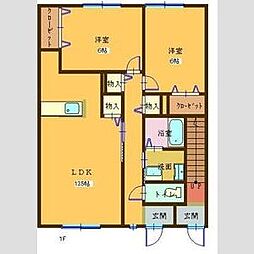 メゾン・ひまわり 2LDKの間取図画像
