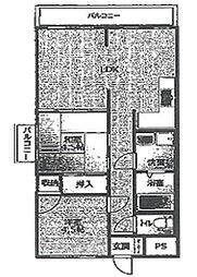 リープラス滝野社 2LDKの間取図画像