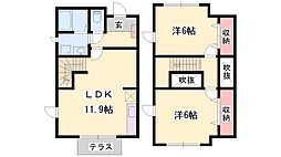 トミーラッフィナート2 2LDKの間取図画像