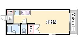 グランサレ 1Kの間取図画像