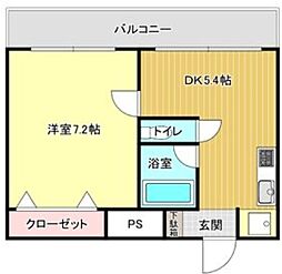 クリアキューブ姫路 1DKの間取図画像