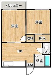 ハイツロクバンカン 2階/202