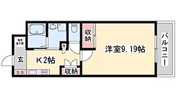 ジュネス宝殿駅前 1Kの間取図画像