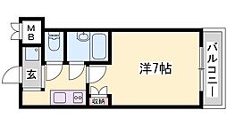サンロードスクエアショウワ 1Kの間取図画像