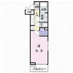 メゾンエイスイ 1Kの間取図画像