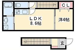セレスティーノ播磨本荘 1LDKの間取図画像