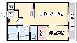 ルミネックス 1LDKの間取図画像