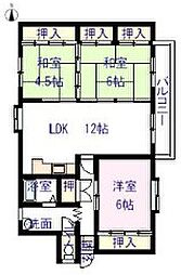 ホワイトストーン・1 3LDKの間取図画像