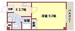 メゾンKAGURA 1Kの間取図画像