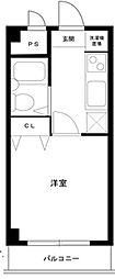 ジュネス高砂3 1Kの間取図画像