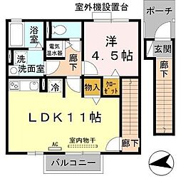 ロイヤルメゾンマエダ 1LDKの間取図画像