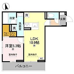 Cube Plage 1LDKの間取図画像
