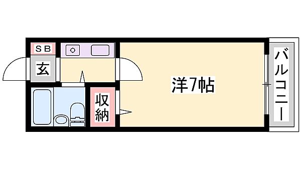 兵庫県姫路市塩町(賃貸マンション1K・5階・19.60㎡)の写真 その2