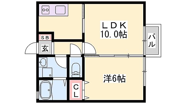 兵庫県西脇市西脇(賃貸アパート1LDK・1階・38.22㎡)の写真 その2