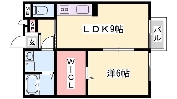 兵庫県加古川市東神吉町西井ノ口(賃貸アパート1LDK・2階・40.29㎡)の写真 その2
