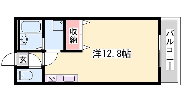 兵庫県姫路市野里(賃貸アパート1R・2階・30.81㎡)の写真 その2