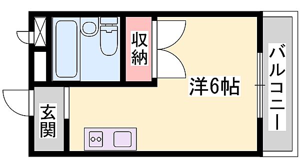 兵庫県姫路市書写(賃貸アパート1R・2階・18.90㎡)の写真 その2