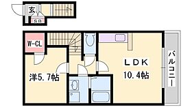 兵庫県姫路市西庄（賃貸アパート1LDK・2階・41.19㎡） その2