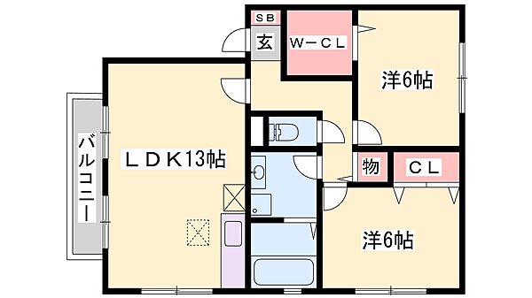 兵庫県姫路市勝原区熊見(賃貸アパート2LDK・2階・62.10㎡)の写真 その2