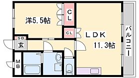 兵庫県姫路市網干区坂上（賃貸アパート1LDK・1階・41.04㎡） その2