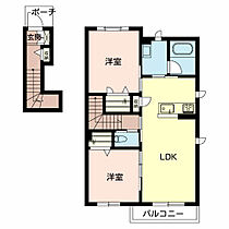 兵庫県西脇市下戸田（賃貸アパート2LDK・2階・59.77㎡） その2