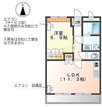 兵庫県姫路市飾磨区下野田４丁目（賃貸アパート1LDK・2階・41.04㎡） その2