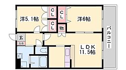間取図画像 2LDK