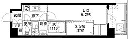 アルティザ姫路 1DKの間取図画像