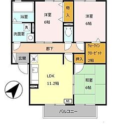 グレイスコート　D棟 2階/D202