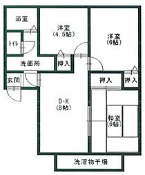 グランドゥール殿元 3DKの間取図画像