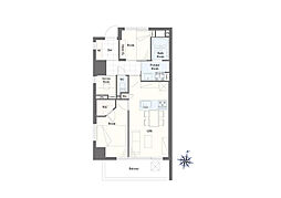 アトラス江戸川アパートメント 2SLDKの間取図画像