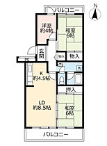 UR塩釜東  ｜ 愛知県名古屋市天白区元八事5丁目（賃貸マンション3LDK・2階・68.15㎡） その2