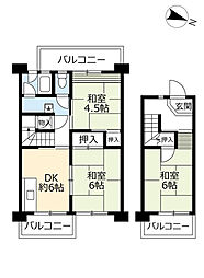UR都市機構保見団地141棟 3DKの間取図画像