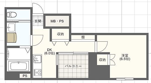 オープンセサミ元町通 ｜兵庫県神戸市中央区元町通５丁目(賃貸マンション1DK・3階・31.47㎡)の写真 その2