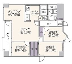 間取図画像 3LDK