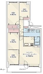 カルム月寒 4LDKの間取図画像