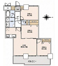 ライオンズマンション札幌スカイタワー 3LDKの間取図画像
