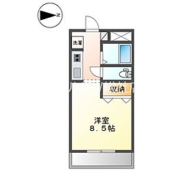 水島臨海鉄道 球場前駅 徒歩19分の賃貸アパート 2階1Kの間取り