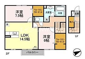 岡山県倉敷市中島（賃貸アパート2LDK・2階・79.74㎡） その2