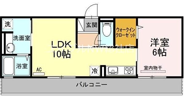 岡山県倉敷市西阿知町(賃貸アパート1LDK・3階・40.15㎡)の写真 その2