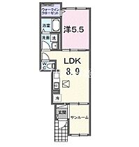 岡山県小田郡矢掛町矢掛（賃貸アパート1LDK・1階・40.11㎡） その2