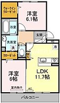 岡山県倉敷市西阿知町（賃貸アパート2LDK・3階・58.07㎡） その2