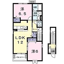 岡山県倉敷市南畝1丁目（賃貸アパート2LDK・2階・58.86㎡） その2