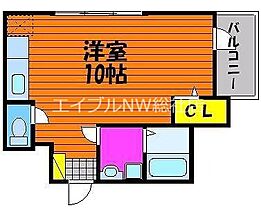 岡山県倉敷市中庄（賃貸マンション1R・4階・25.08㎡） その2