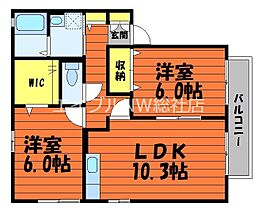 岡山県総社市真壁（賃貸アパート2LDK・1階・53.46㎡） その2