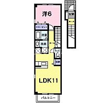 岡山県倉敷市玉島阿賀崎5丁目（賃貸アパート1LDK・2階・44.90㎡） その2