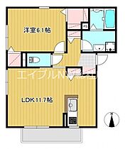 岡山県倉敷市安江（賃貸アパート1LDK・1階・44.24㎡） その2