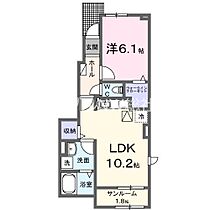 岡山県倉敷市玉島乙島（賃貸アパート1LDK・1階・44.02㎡） その2