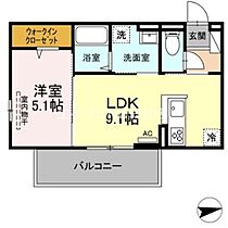 岡山県倉敷市日ノ出町1丁目（賃貸アパート1LDK・2階・35.60㎡） その2