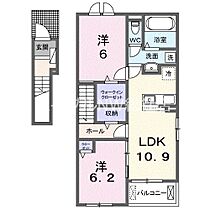 岡山県倉敷市水江（賃貸アパート2LDK・2階・58.57㎡） その2